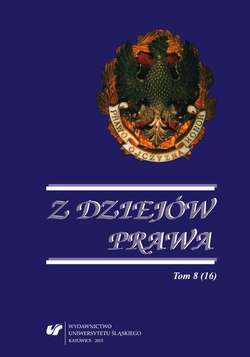 Z Dziejów Prawa. T. 8 (16)