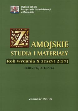 Zamojskie Studia i Materiały. Seria Fizjoterapia. R. 10, 2(27)