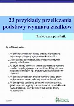 23 przykłady przeliczania podstawy wymiaru zasiłków