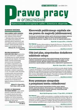 Prawo pracy w orzecznictwie wrzesień 2013 nr 1 (83)