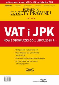 VAT i JPK Nowe obowiązki od 1 lipca 2018 r