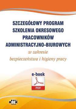 Szczegółowy program szkolenia okresowego pracowników administracyjno-biurowych w zakresie bezpieczeństwa i higieny pracy (e-book)