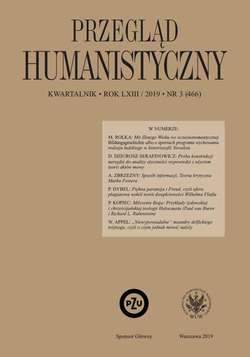 Przegląd Humanistyczny 2019/3 (466)
