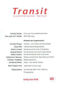 Transit 40. Europäische Revue