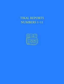 Tikal Reports, Numbers 1-11