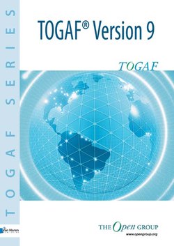 The Open Group Architecture Framework TOGAF Version 9