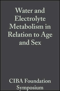 Water and Electrolyte Metabolism in Relation to Age and Sex, Volumr 4