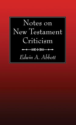 Notes on New Testament Criticism