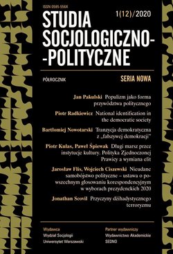 Studia Socjologiczno-Polityczne 1(12)2020