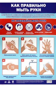 Плакат "Как правильно мыть руки", формат А3
