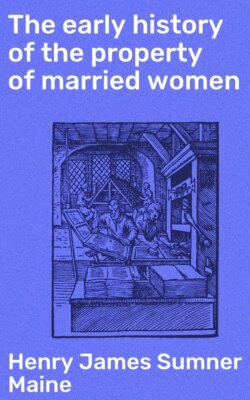 The early history of the property of married women