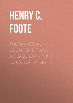 The Universal Counterfeit and Altered Bank Note Detector, at Sight