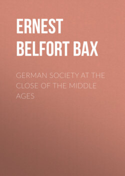 German Society at the Close of the Middle Ages