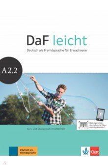 DaF leicht A2.2. Deutsch als Fremdsprache für Erwachsene. Kurs- und Übungsbuch mit DVD-ROM