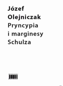 Pryncypia i marginesy Schulza. Eseje