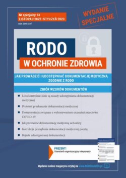 Numer specjalny magazynu „RODO w Ochronie Zdrowia”, nr. 13