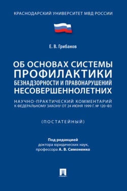 Научно-практический комментарий к Федеральному закону «Об основах системы профилактики безнадзорности и правонарушений несовершеннолетних» (постатейный)