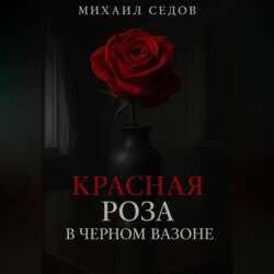 Красная роза в черном вазоне