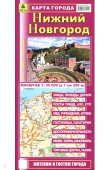 Нижний Новгород. Карта города