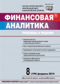 Финансовая аналитика: проблемы и решения № 8 (194) 2014