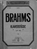 Sechs Klavierstucke v. J. Brahms