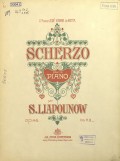 Scherzo pour le piano par S. Liapunow