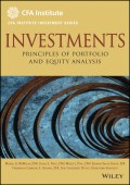 Investments. Principles of Portfolio and Equity Analysis