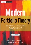 Modern Portfolio Theory. Foundations, Analysis, and New Developments