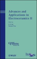 Advances and Applications in Electroceramics II