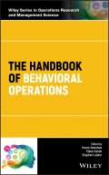 The Handbook of Behavioral Operations