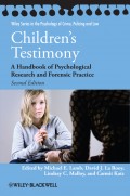 Children's Testimony. A Handbook of Psychological Research and Forensic Practice