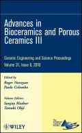 Advances in Bioceramics and Porous Ceramics III