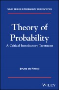 Theory of Probability. A critical introductory treatment