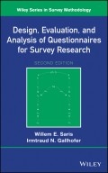 Design, Evaluation, and Analysis of Questionnaires for Survey Research