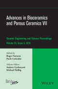 Advances in Bioceramics and Porous Ceramics VII