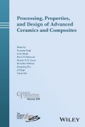 Processing, Properties, and Design of Advanced Ceramics and Composites