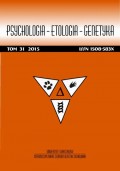 Psychologia-Etologia-Genetyka nr 31/2015