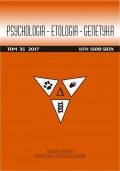 Psychologia-Etologia-Genetyka nr 35/2017