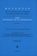 Bulletin de la Société des sciences et des lettres de Łódź, Série: Recherches sur les déformations  t. 63 z. 2