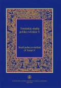 Toruńskie studia polsko-włoskie V / Studi polacco-italiani di Toruń V