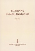 Rozprawy Komisji Językowej ŁTN t. LVIII