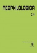 Neophilologica. Vol. 24: Études sémantico-syntaxiques des langues romanes