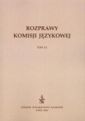 Rozprawy Komisji Językowej ŁTN t. LX