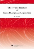 "Theory and Practice of Second Language Acquisition" 2017. Vol. 3 (2)