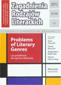 Zagadnienia Rodzajów Literackich t. 55 (109) z.1/2012