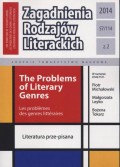 Zagadnienia Rodzajów Literackich t. 57 (114) z. 2/2014