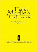 Folia Medica Lodziensia t. 38 suplement  2/2011