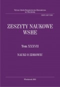 Zeszyty Naukowe WSHE, t. XXXVII, Nauki o Zdrowiu