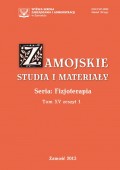 Zamojskie Studia i Materiały. Seria Fizjoterapia. T. 15, z. 1