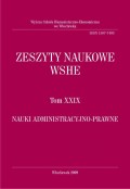 Zeszyty Naukowe WSHE, t. XXIX, Nauki Administracyjno-Prawne